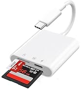 USB C SD Card Reader for iPhone 16/15 Pro Max/Plus, USB-C to Micro SD Memory Card Adapter for iPa...