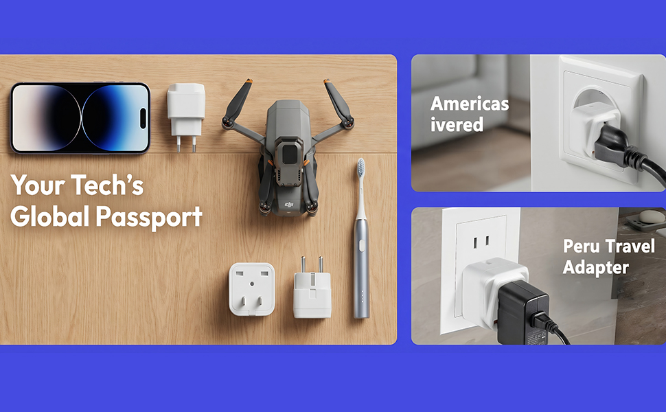 USA to South America Power Adapter