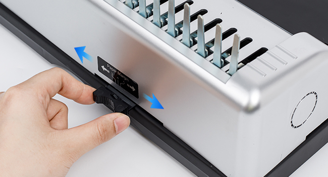 comb binding machine adjustable edge guide