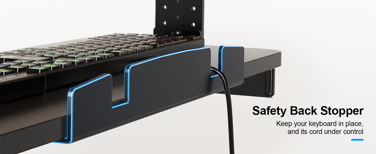 sliding keyboard tray under desk