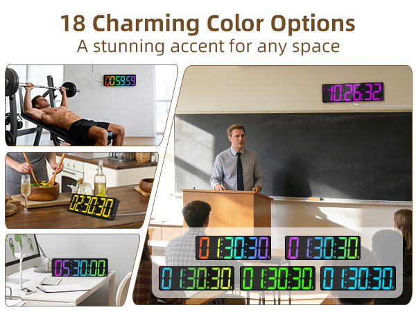 18 color options