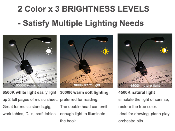 clip on light rechargeable clip on reading light craft light music stand light book light