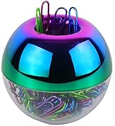 Cute Magnetic Paper Clip Holder for Desk, Small Clip Dispenser, 100Pcs 28mm(1.1") Paper Clips Med...