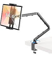 Urmust Tablet Stand for Desk, Adjustable iPad Holder for Bed, 360° Rotation, Sturdy Aluminum Tabl...