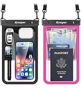 [Up to 10"] Large Waterproof Phone Pouch Bag - 2 Pack IPX8 Waterproof Phone Case for iPhone 17 16...