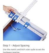 TOURACE Cabinet Hardware Jig for Handles and Knobs Aluminum Alloy Drill Guide Sleeve Drawer Pull ...