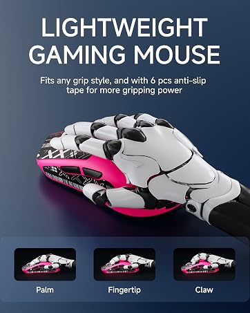 wireless gaming mouse bluetooth gaming mouse rechargeable gaming mouse for pc laptop mac chromebook