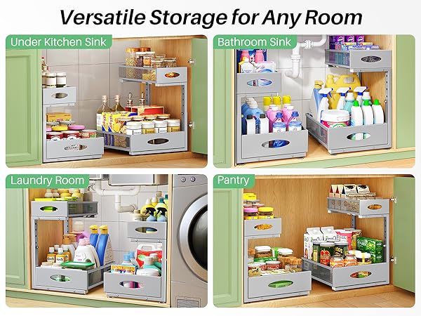 under sink storage drawers