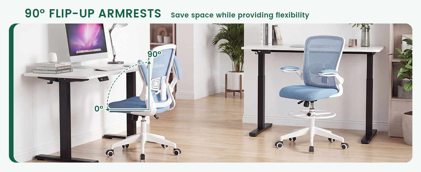 Flip-Up Armrests Chair