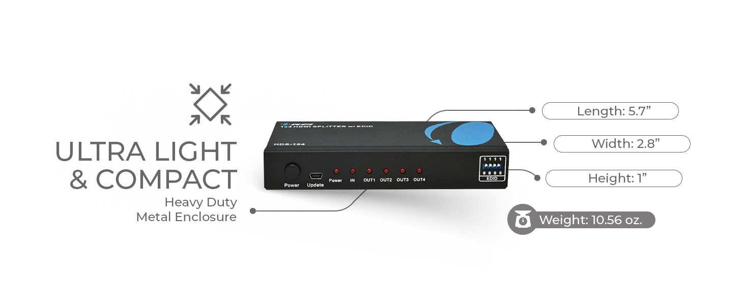 hdmi cat6 extender 1x4