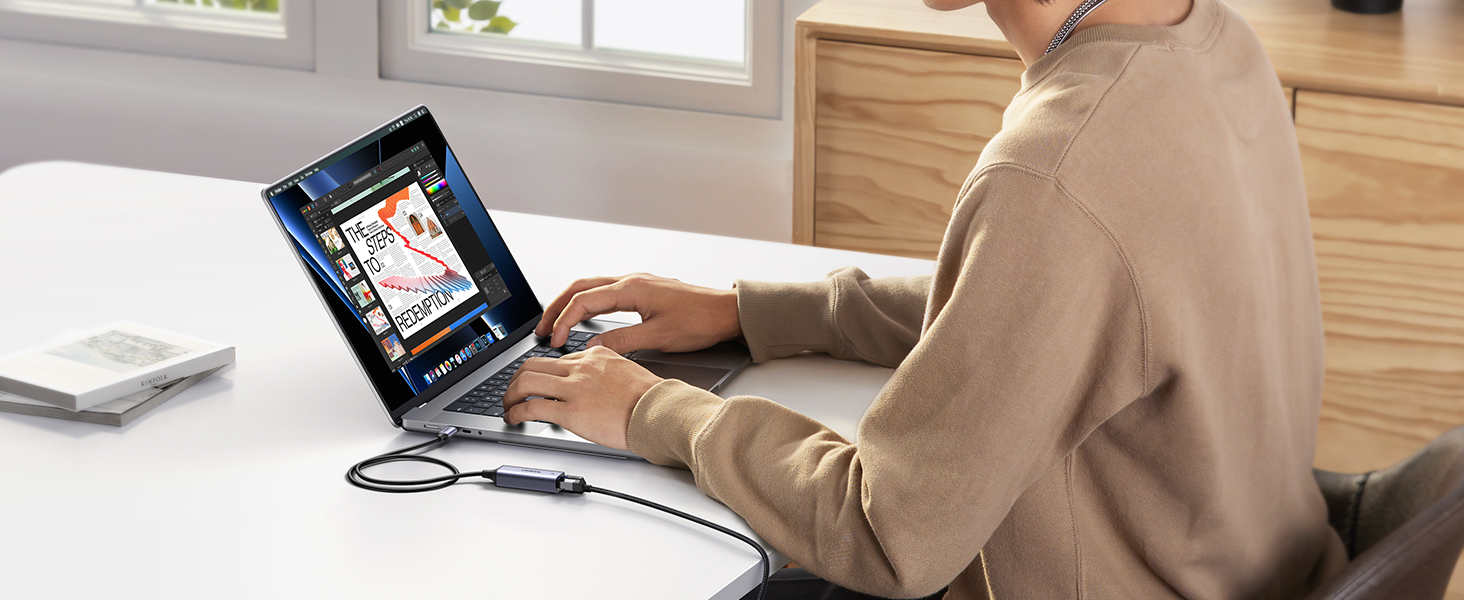 usb c to ethernet adapter 1000Mbps LAN network adapter air iPad laptop tablet phone surface