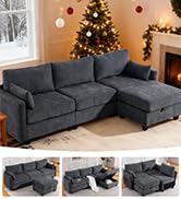 109inch Modular Sectional Sofa, L Shaped Couch with Storage Ottoman, Comfy Cloud Sofa with Deep Seat