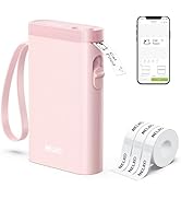 Nelko Label Maker Machine with Tape, P21 Bluetooth Label Printer with 3 Tapes, Wireless Mini Labe...