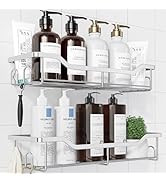Kitsure Shower Caddy Large - Adhesive Shower Organizer, Stainless Steel Shelf for Inside Shower, ...