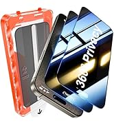 UniqueMe for iPhone 15 Pro Max 360° Privacy Screen Protector - 2 Pack 4 Way Privacy Screen 15 Pro...