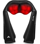 Christmas Neck Massager for Pain Relief Deep Tissue with Heat - Shiatsu Back and Shoulder Massage...