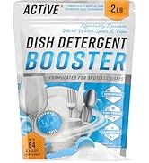 Dishwasher Detergent Booster Prewash Powder - ACTIVE Citric Acid Dishwashing Additive for Hard Wa...