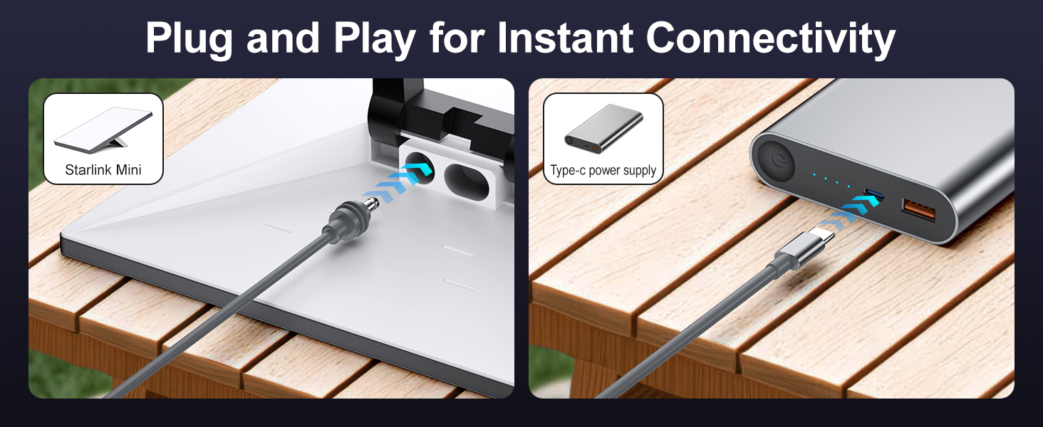 starlink mini USB C to DC Power Cable