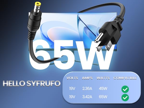65W laptop charger