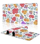 Large Gaming Mouse Pad Cute Flowers Desk Mat Mouse Pad Extended XL Mousepad, Large Non-Slip Rubbe...