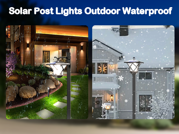 Vintage Waterproof Street Light Pole for Patio, Garden, Lawn, Backyard, Pathway