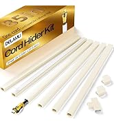 Delamu Beige Cord Hider, 85in Cord Covers for Wires on Wall, One-Cord Cable Hider, Wire Hiders Wi...