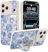 Jefonha Case for iPhone 17 Pro Max Silicone Phone Case with Strap for Women Girls Cute Elegant Fl...