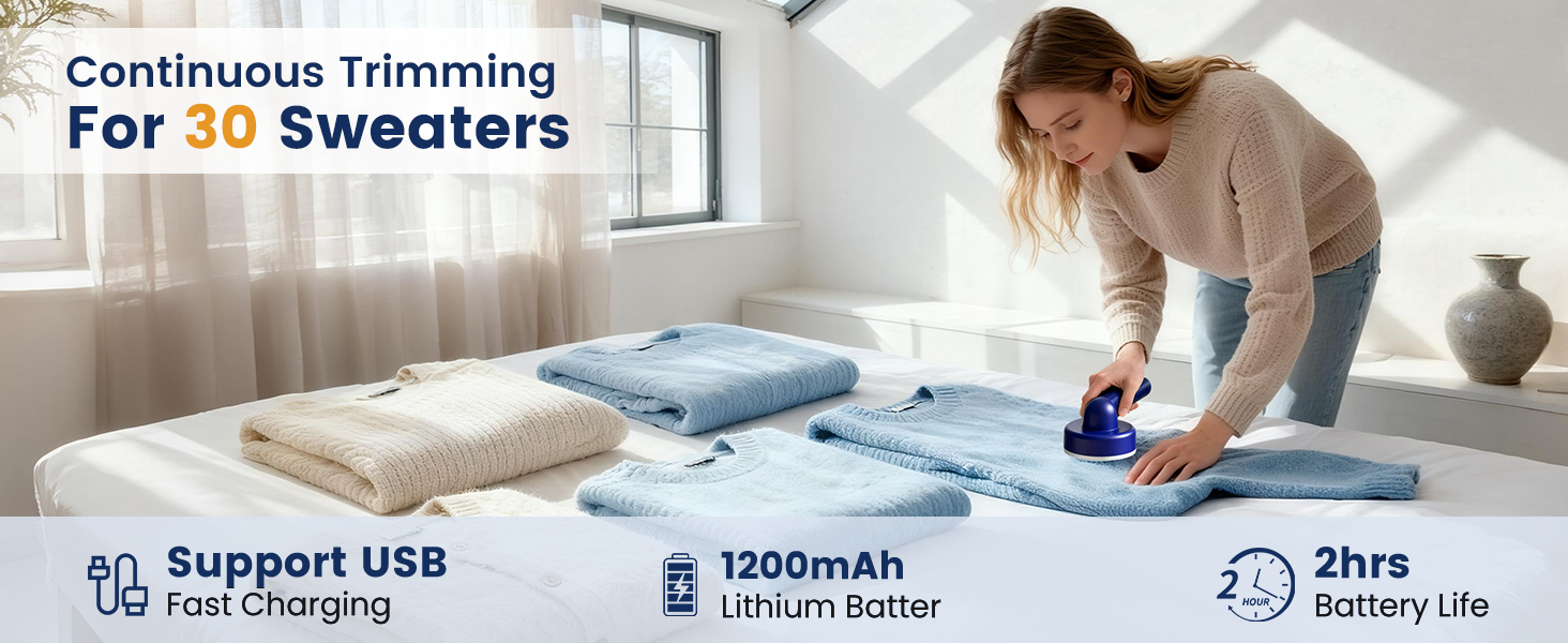 Continuous TrimmingFor 30 Sweaters