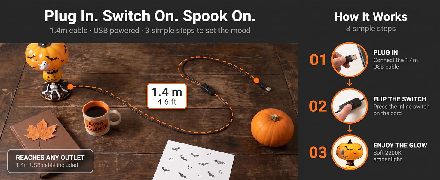 Halloween Pumpkin Night Light