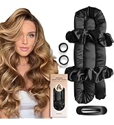 BLINKEEN Jumbo Heatless Hair Curler Set-Satin Heatless Curls Overnight, Jumbo Curling Rod Headban...
