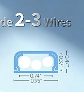 Wuitaouy Cord Hider Kit, 70.8in Cord Covers for 2-3 Wires on Wall, Paintable Cable Hider Wire Cov...