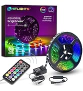 HitLights 32.8ft LED Strip Lights, RGB 5050 Color Changing LED Light Kit Ultra Brighter 300LEDs F...