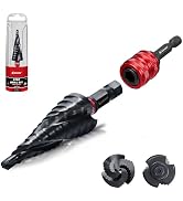 EZARC Step Drill Bit for Metal (3/16''-7/8''),M35 Cobalt Wear-Resistant AlTiN Coated Step Drill S...