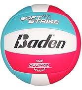 Baden | Soft Strike | Cushioned Synthetic Leather Recreational Volleyball | Indoor/Outdoor for Be...
