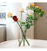 Book Vase for Flowers,ONEDONE Flower Vase Artistic Cultural Flavor Decorative Clear Acrylic Vase,...
