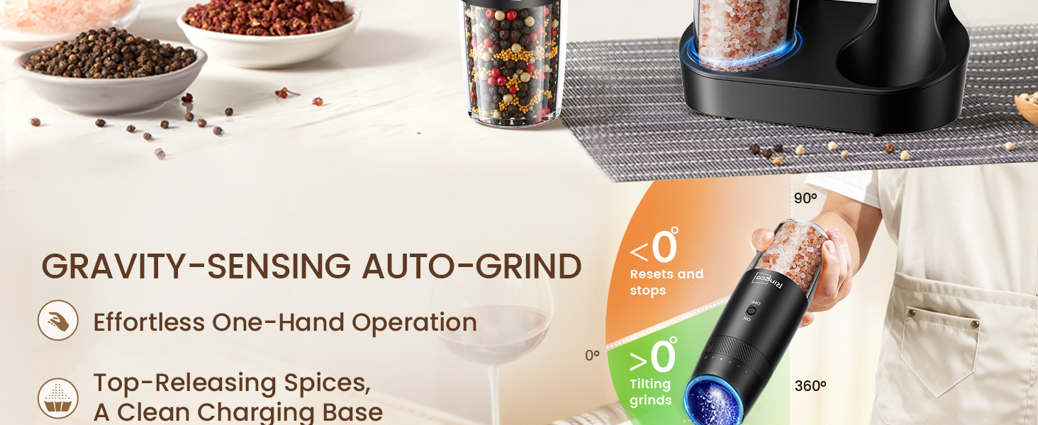 Introduction to the selling points of a pepper and salt grinder set
