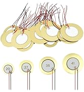 SATUY Piezo Disc Transducer, 4 Sizes 20mm, 27mm, 35mm, 41mm, Contact Microphone Pickups with Wire...