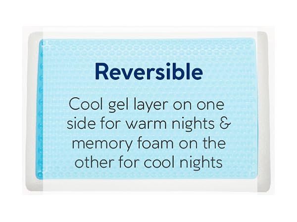 Classic Brands Reversible Cool Gel and Memory Foam Double-Sided Pillow