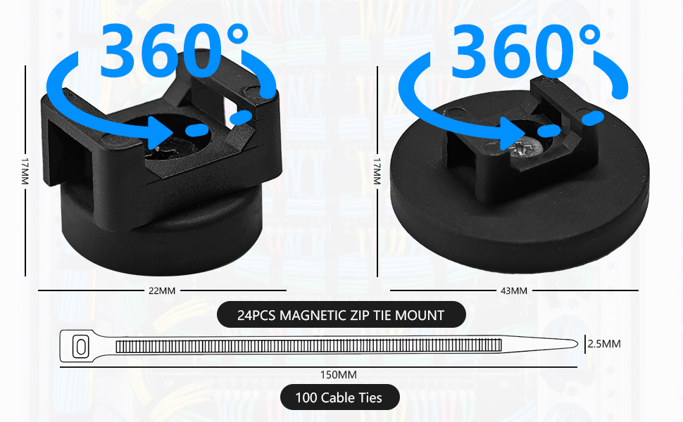 Magnetic zip tie