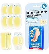 Dr. Frederick's Original Better Blister Bandages - 12ct - Water Resistant - 25% More Cushioning -...