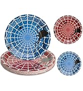 PCLMLES Spider Web Paper Plates Party Supplies - 25 pk 7" and 9" Spider Dessert Plates for Picnic...
