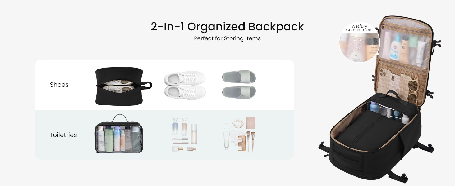 travel backpack personal item size