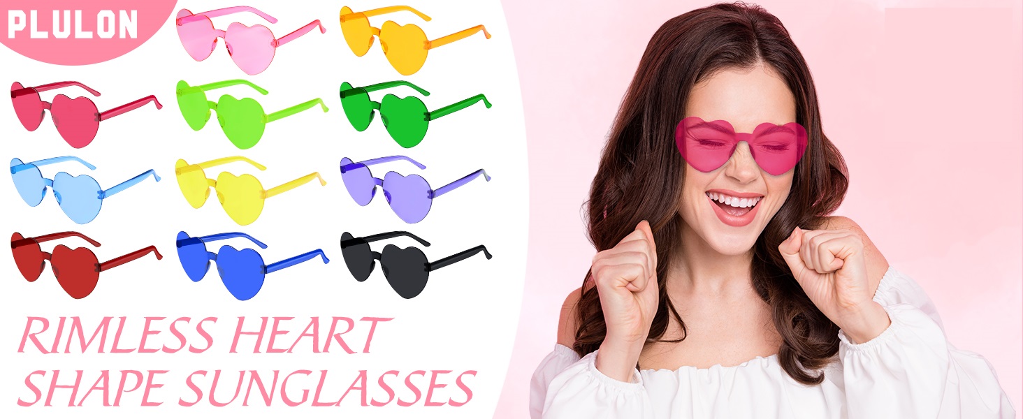Rimless Heart Shaped Sunglasses