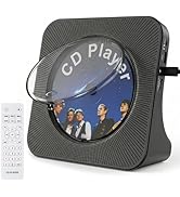 Fohil CD Player for Home with Bluetooth, Desktop Portable CD Player Built-in HiFi Sound Speakers,...