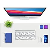 K KNODEL Desk Mat, Blotter, Dual-Sided Office Desk Pad, Waterproof Desk Mat for Desktop, Desk Blo...