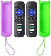 SOTATOO (Pack of 2) Replacement Remote Control for Roku TV with Soft Protective Silicone Cover(Gl...