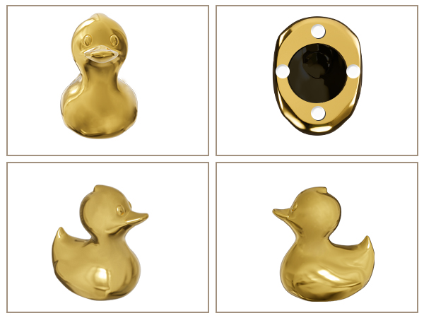 Gold duck toilet bolt covers decorative