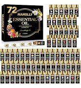 Essential Oils Set, 72 Pcs Pure Aromatherapy Essential Oil Kit, Natural Fragrance Oils for Diffus...
