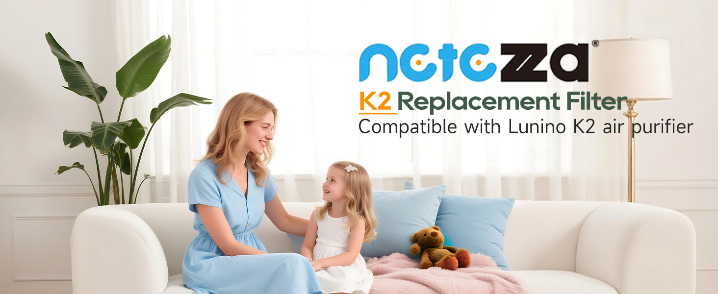 K2 Replacement Filter Compatible with Lunino K2 air purifier