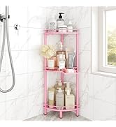 ELYKEN Corner Shower Caddy Standing, 3 Tier Rustproof Metal Shower Organizer with Soap Holder, Fl...
